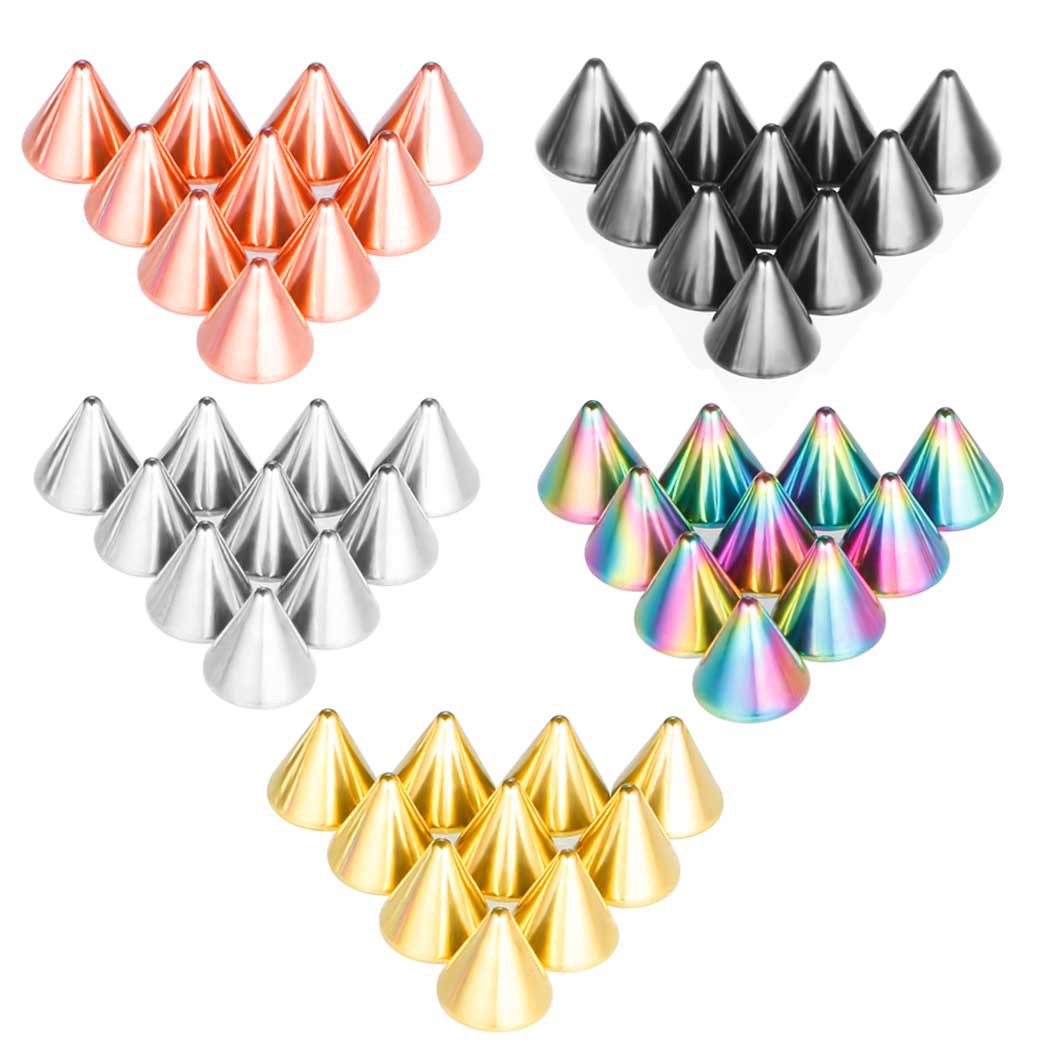 Body Jewelry Ear Plugs - 10pcs Stainless Steel Jewelry Spare Accessories