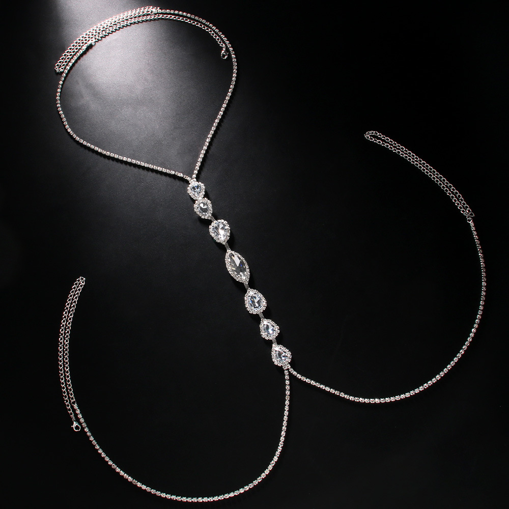 Fashion Sexy Water Drop Neckla - Body Jewelry Chest のレビューと価格