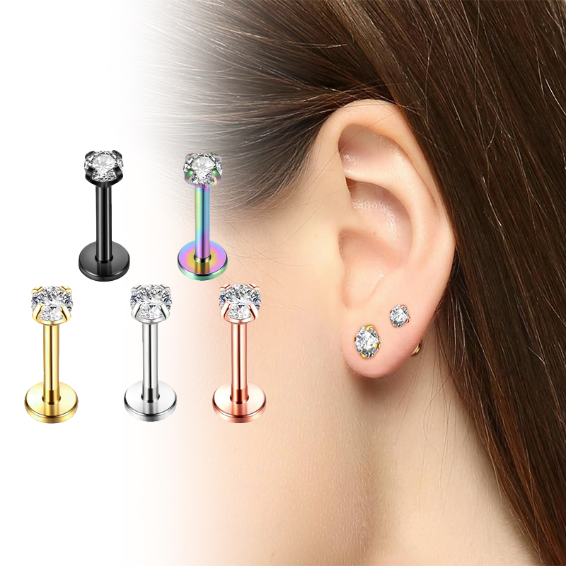 16G Titanium Internally Thread - Body Jewelry Flat Back のレビューと価格