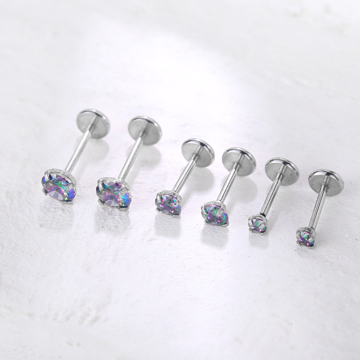 20G Flat Back Threadless Earri - Body Jewelry Flat Back のレビューと価格