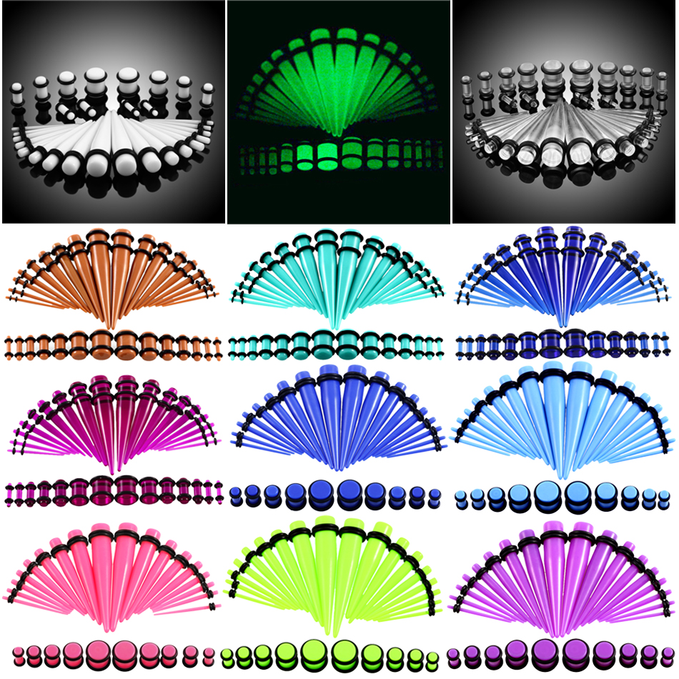 36pcs/lot Acrylic Ear Gauge Ta - Body Jewelry Ear Plugs のレビューと価格