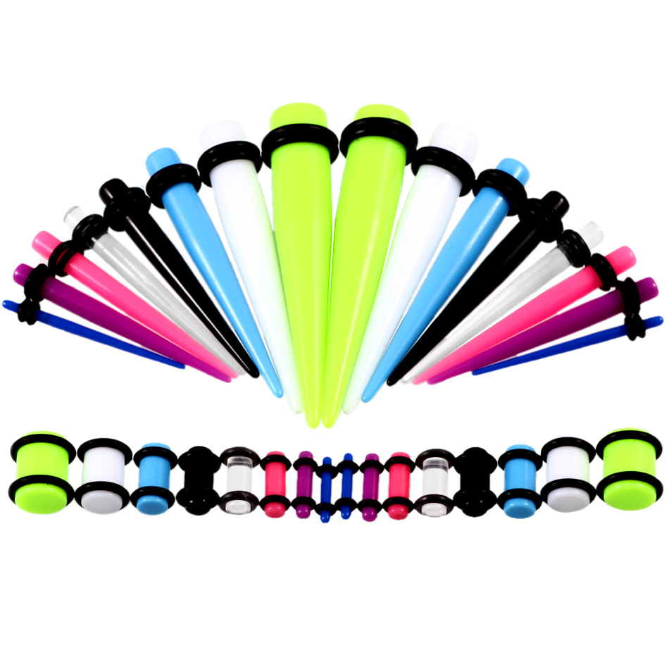 36pcs/lot Acrylic Ear Gauge Ta - Body Jewelry Ear Plugs のレビューと価格