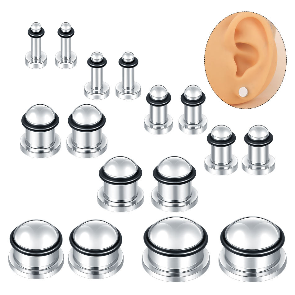 1Pair Stainless Steel Ear Tunn - Body Jewelry Ear Plugs のレビューと価格