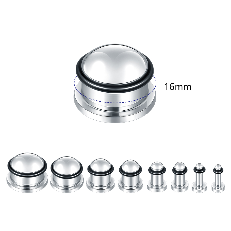 1Pair Stainless Steel Ear Tunn - Body Jewelry Ear Plugs のレビューと価格
