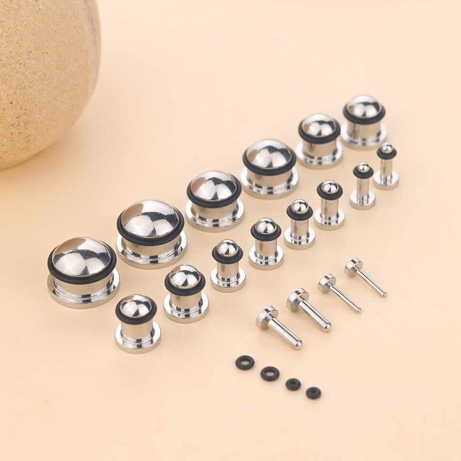1Pair Stainless Steel Ear Tunn - Body Jewelry Ear Plugs のレビューと価格