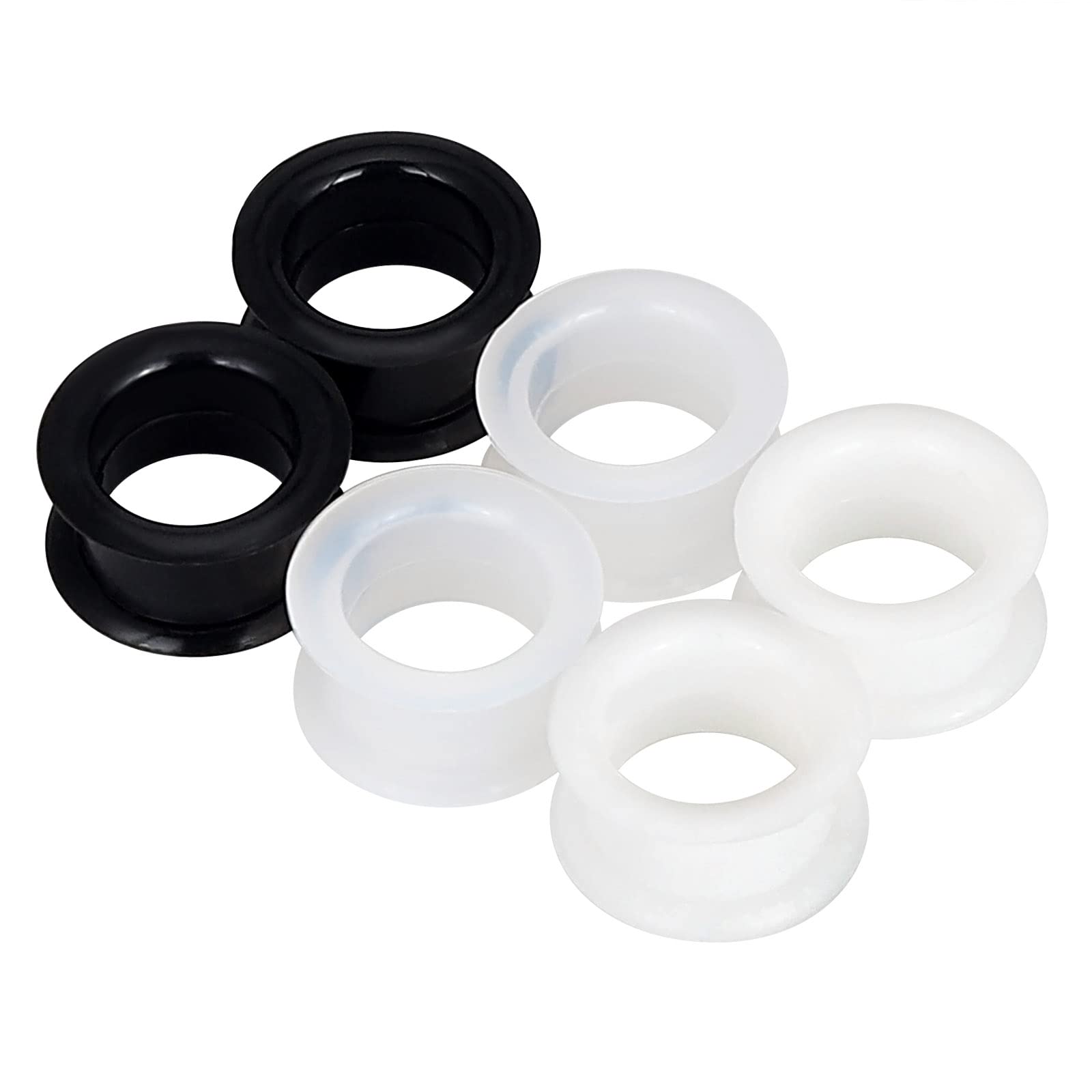 2PCS Black Clear White Thick S - Body Jewelry Ear Plugs のレビューと価格