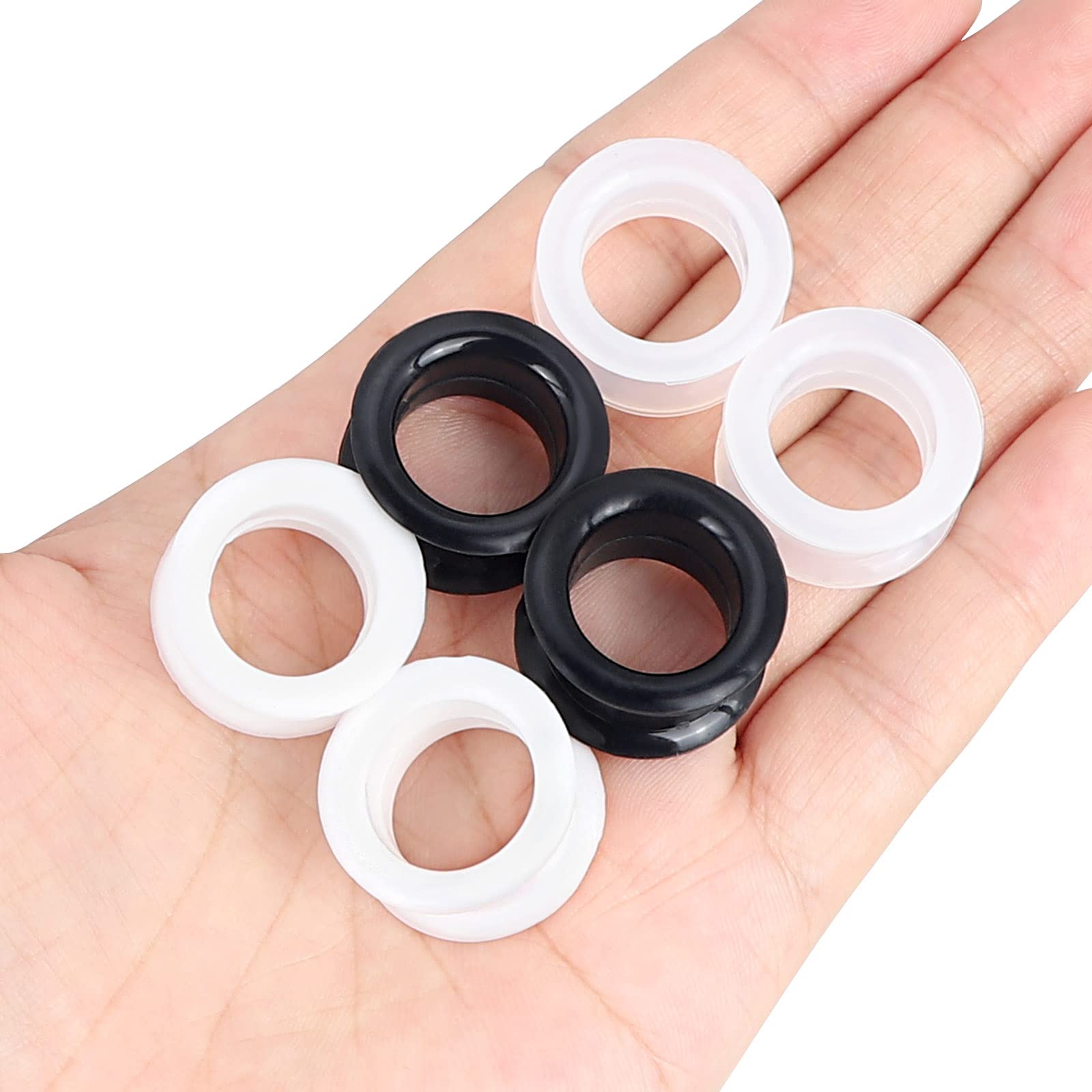 2PCS Black Clear White Thick S - Body Jewelry Ear Plugs のレビューと価格