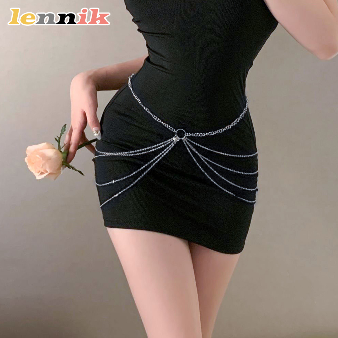 LENNIK Tassel Metal Multi-Laye - Body Jewelry Chest のレビューと価格