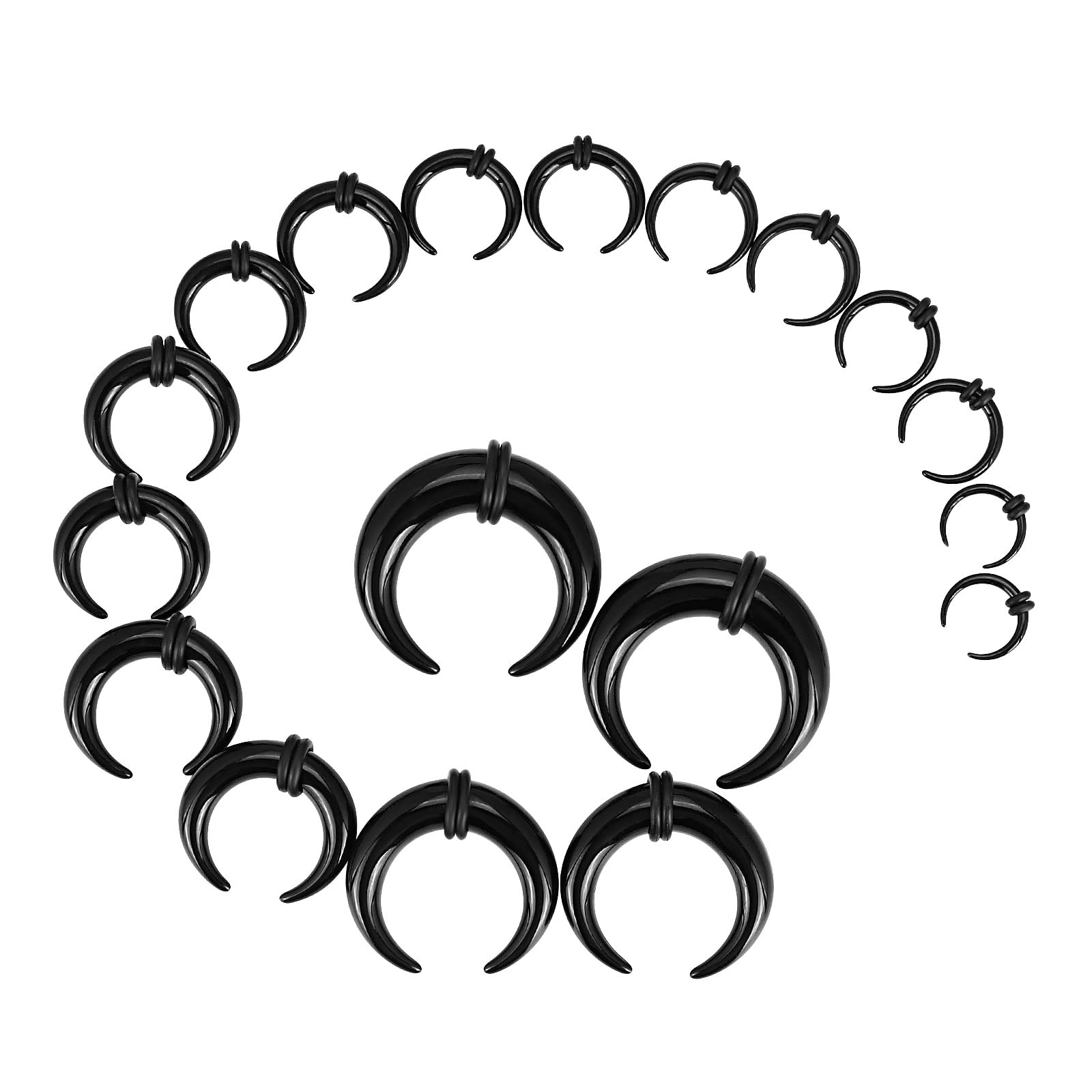 18Pcs Acrylic Septum Pincher T - Body Jewelry Ear Plugs のレビューと価格