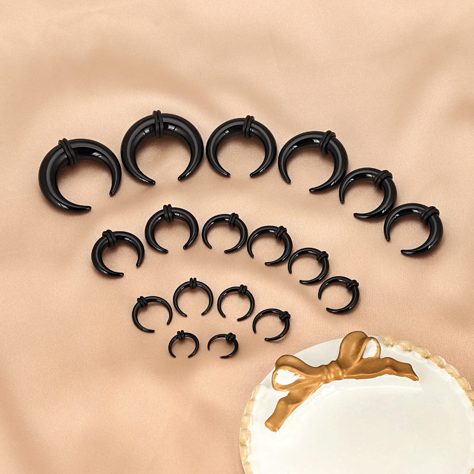18Pcs Acrylic Septum Pincher T - Body Jewelry Ear Plugs のレビューと価格