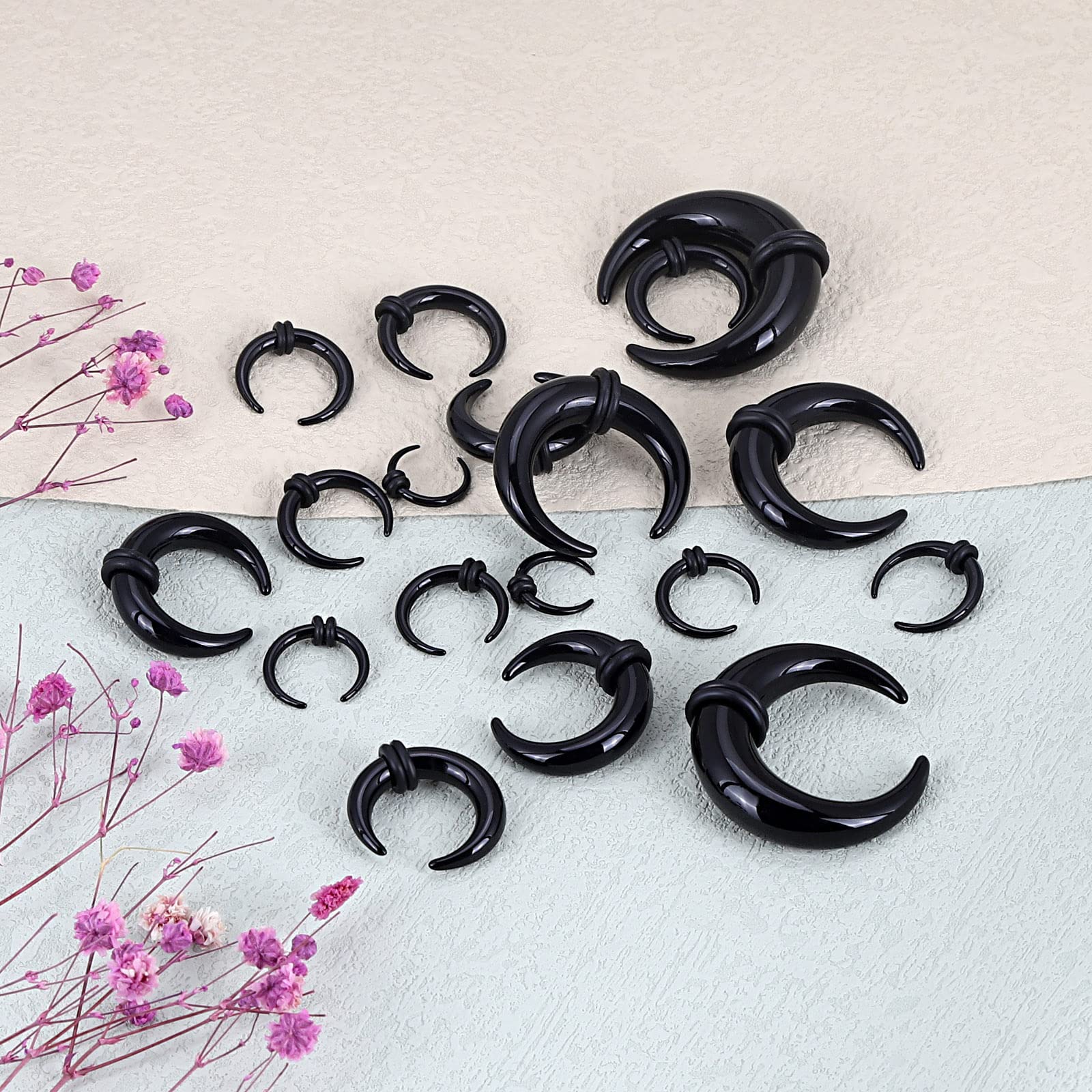 18Pcs Acrylic Septum Pincher T - Body Jewelry Ear Plugs のレビューと価格