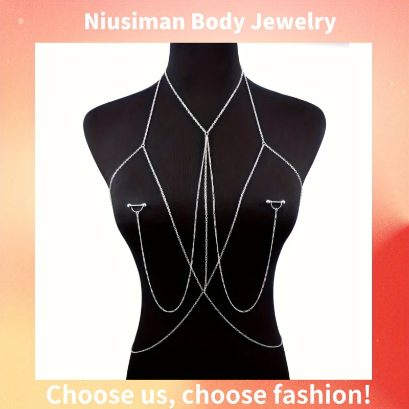 1pc  Elegant & Sexy Body Chain - Body Jewelry Chest のレビューと価格