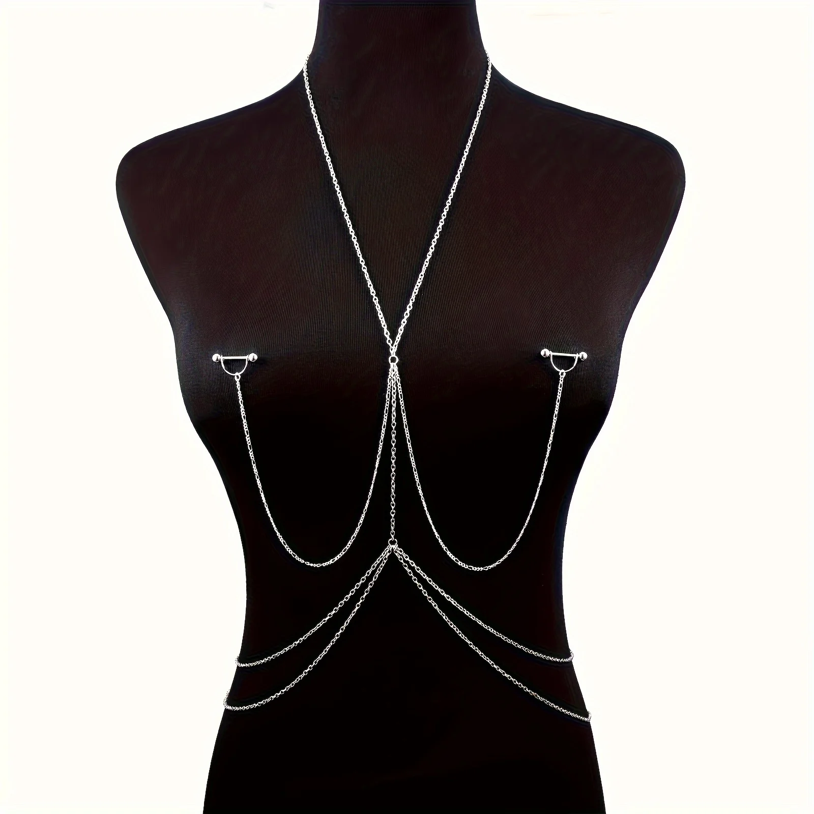 1pc  Elegant & Sexy Body Chain - Body Jewelry Chest のレビューと価格