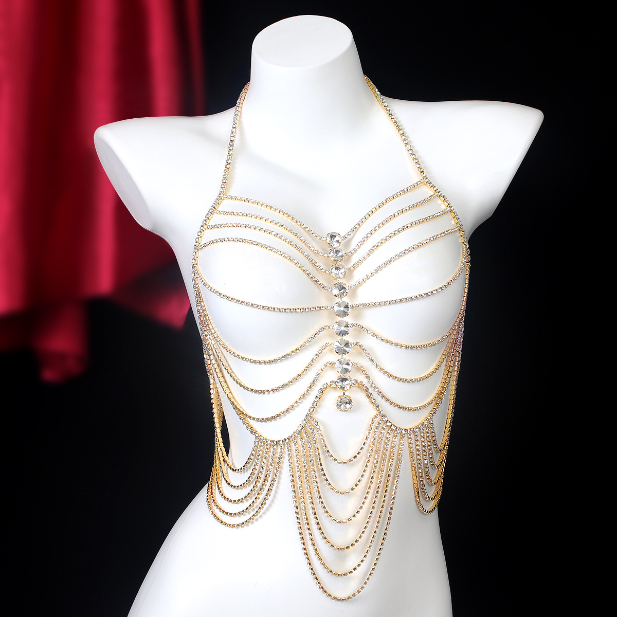 Luxurious Stripe Tassels Retro - Body Jewelry Chest のレビューと価格