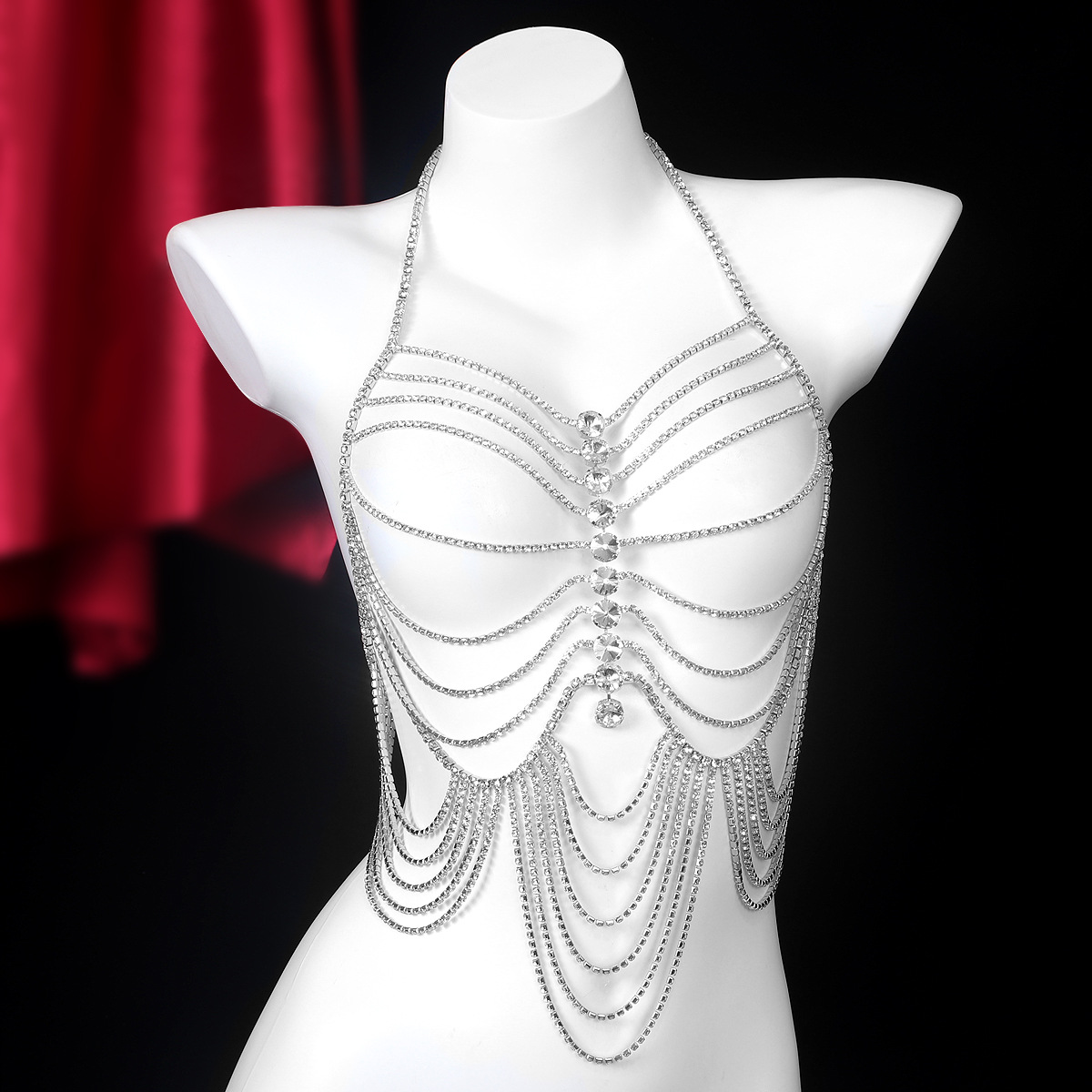 Luxurious Stripe Tassels Retro - Body Jewelry Chest のレビューと価格