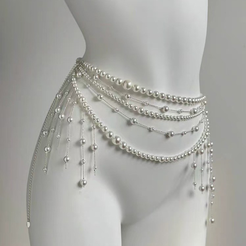 Ladies' Waist Chain Pearl Mult - Body Jewelry Brands のレビューと価格