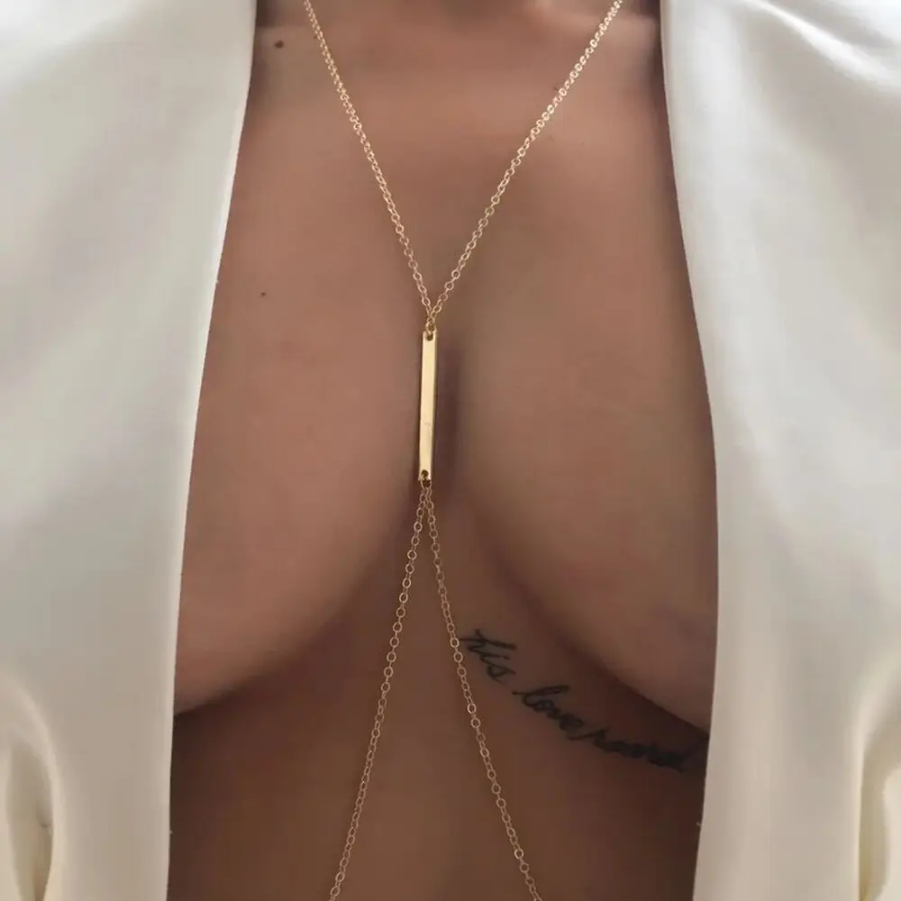 Sexy Metal Chest Chain Harness - Body Jewelry Chest のレビューと価格