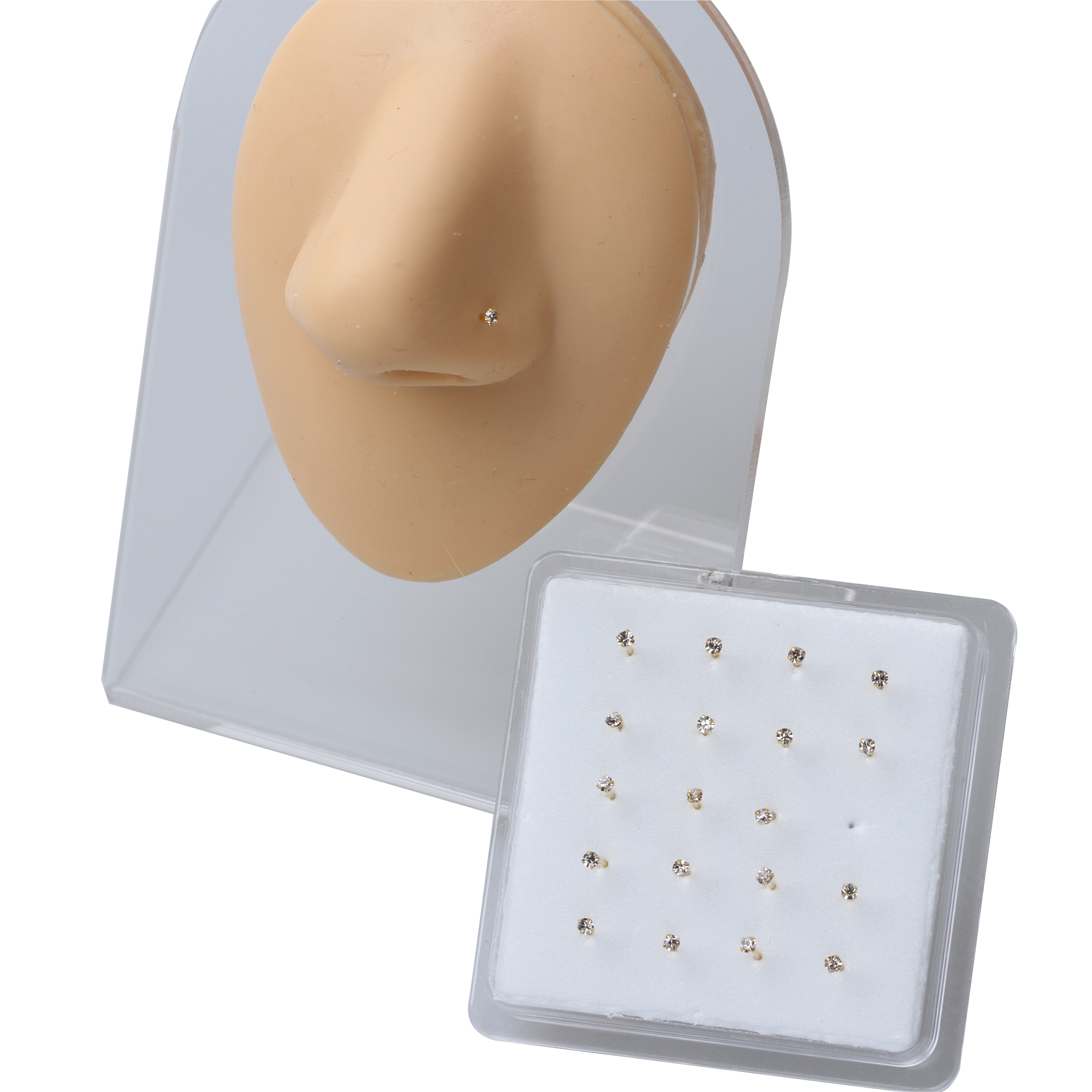 20Pcs Stainless Steel Nose Stu - Body Jewelry Ear Plugs のレビューと価格