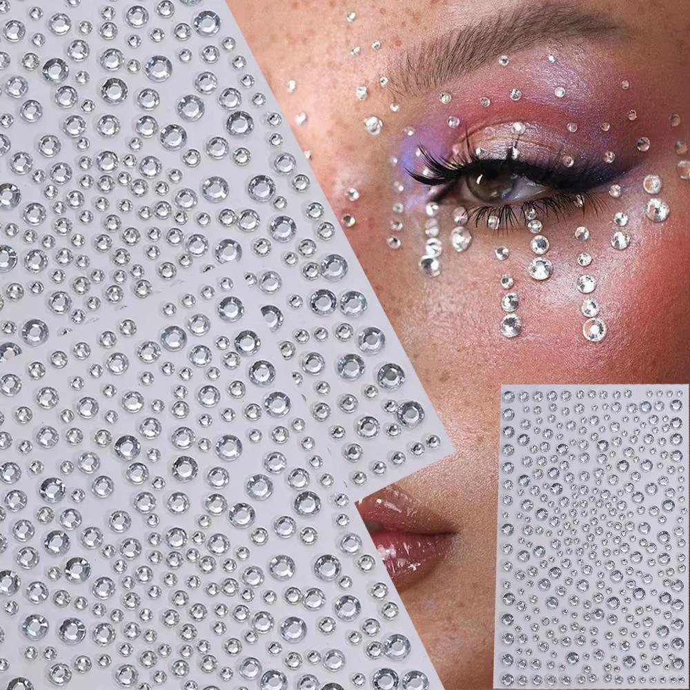 1 Sheet Silver-White Glitter 3 - Body Jewelry Diamond のレビューと価格