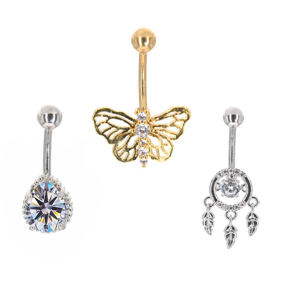 1Pc Butterfly Sexy Dangling Na - Body Jewelry Brands のレビューと価格