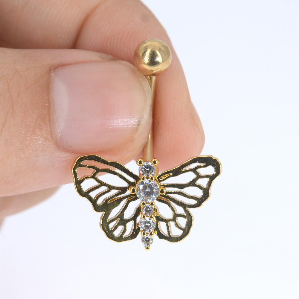 1Pc Butterfly Sexy Dangling Na - Body Jewelry Brands のレビューと価格