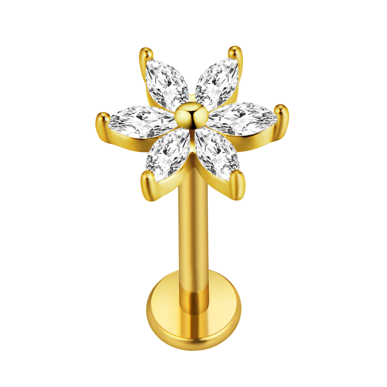 Maple Leaf Labret Piercing Sta - Body Jewelry Flat Back のレビューと価格