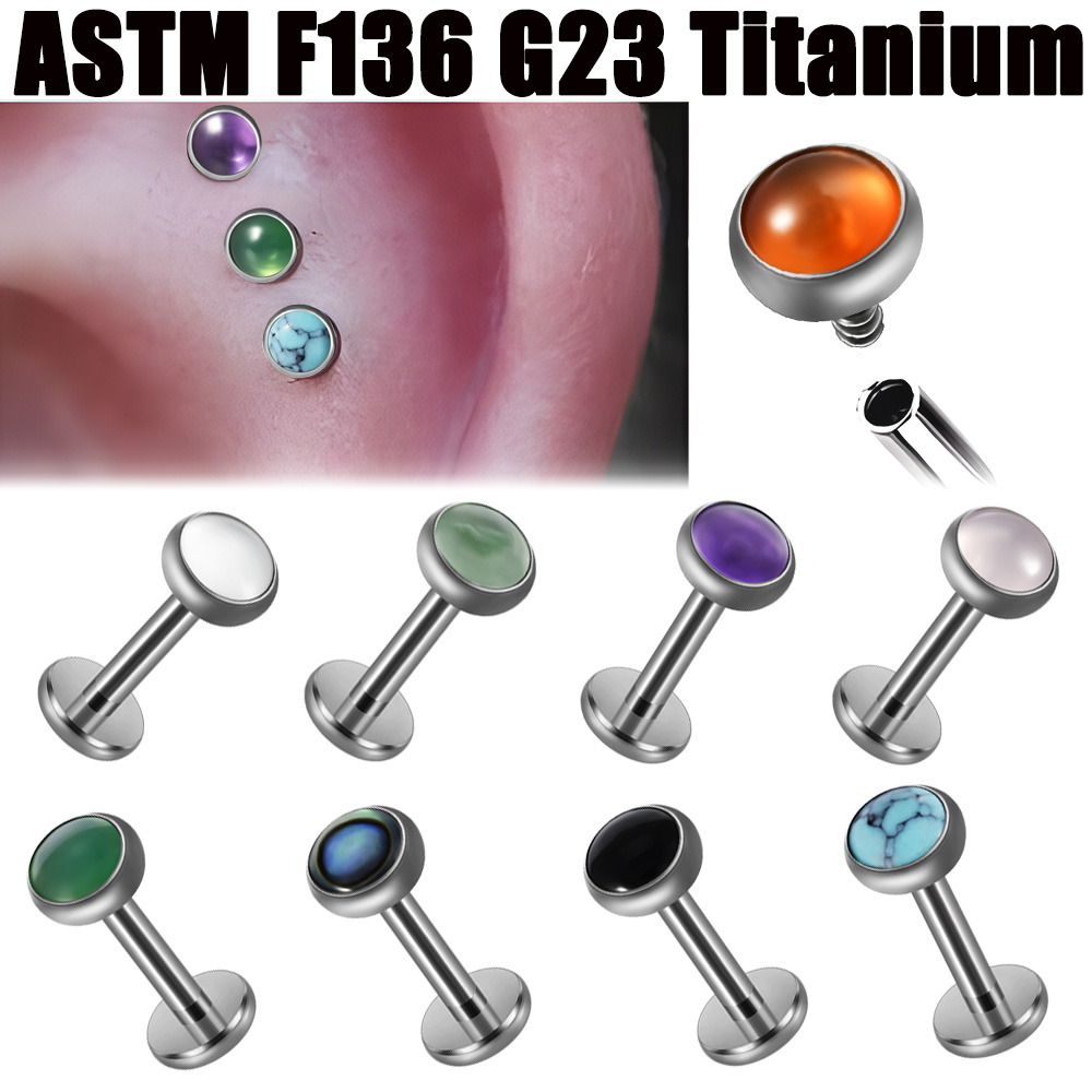 1PC 16g G23 Titanium Crystal&S - Body Jewelry Flat Back のレビューと価格