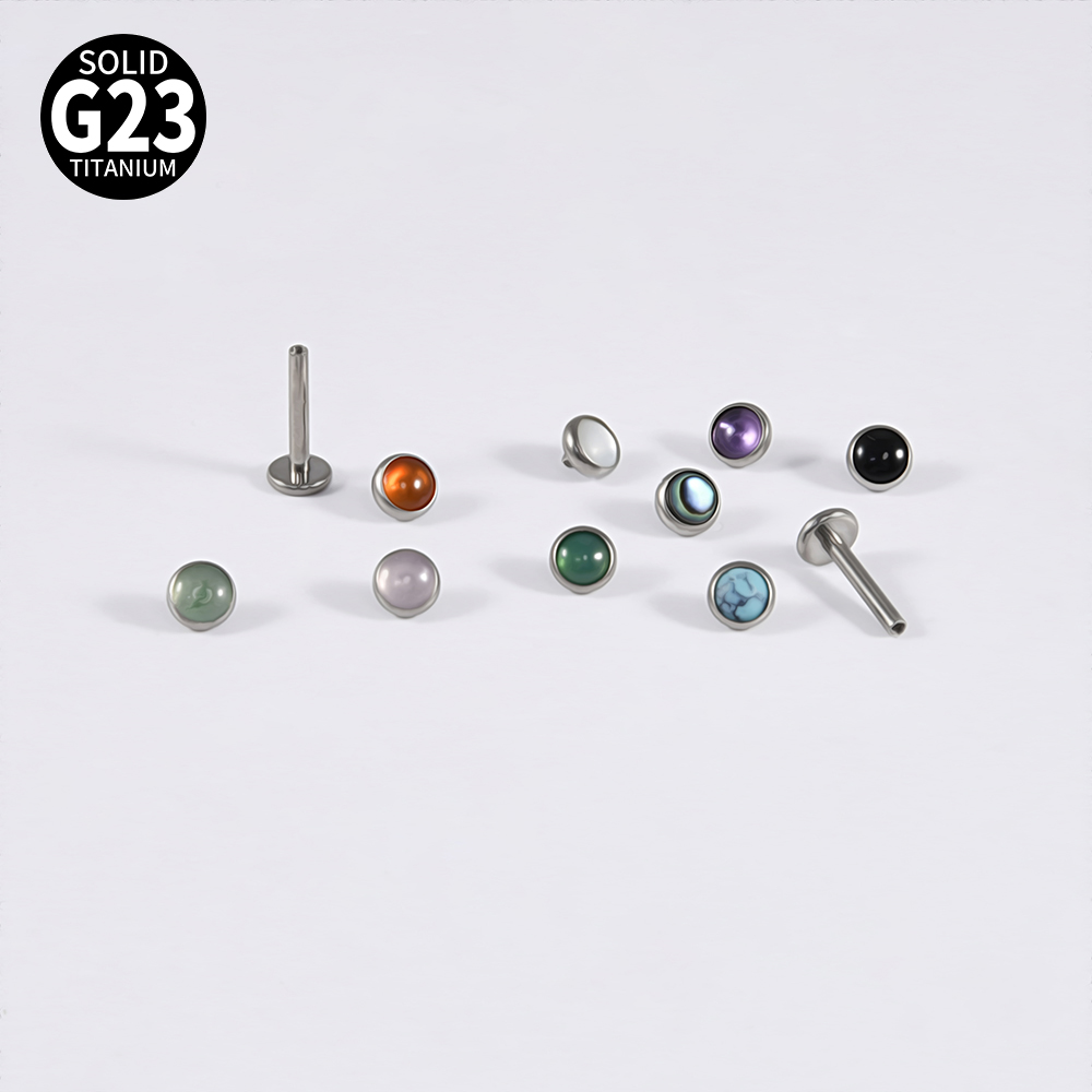 1PC 16g G23 Titanium Crystal&S - Body Jewelry Flat Back のレビューと価格