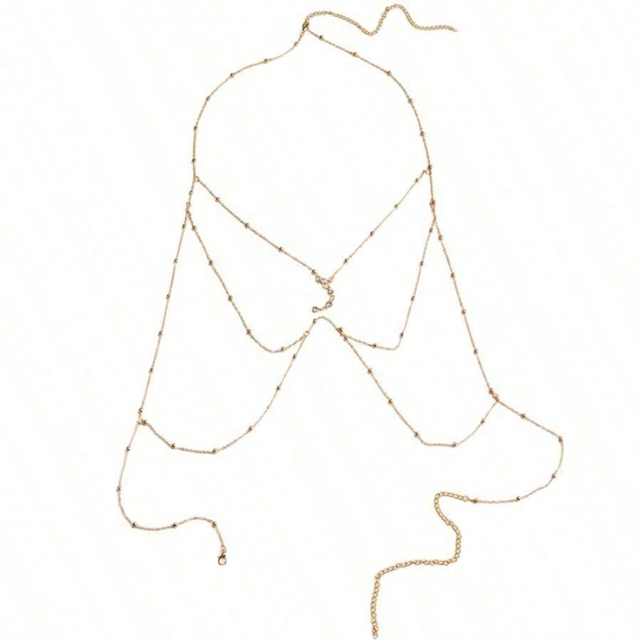 1pc Sparkling Diamond Body Cha - Body Jewelry Diamond のレビューと価格