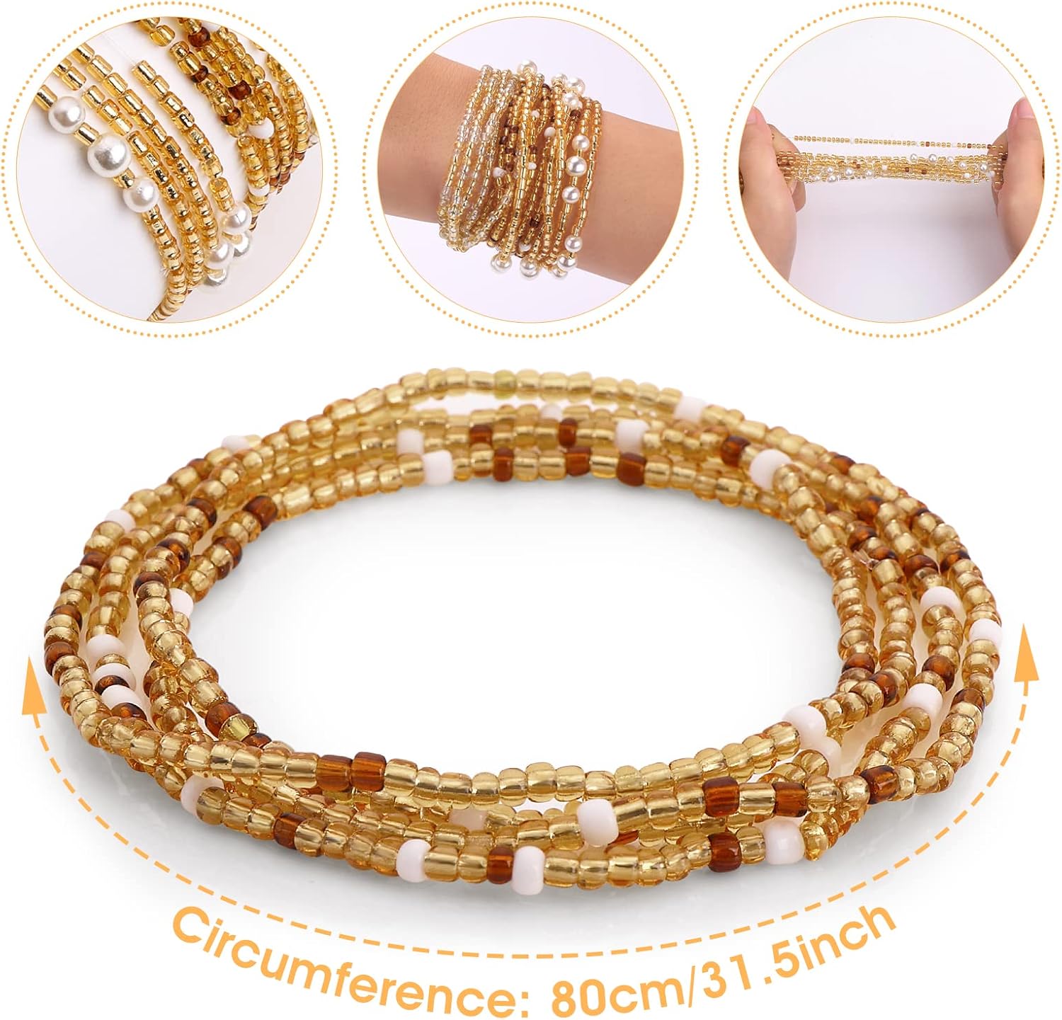 Waist Beads for Women Belly Be - Body Jewelry For Sale のレビューと価格