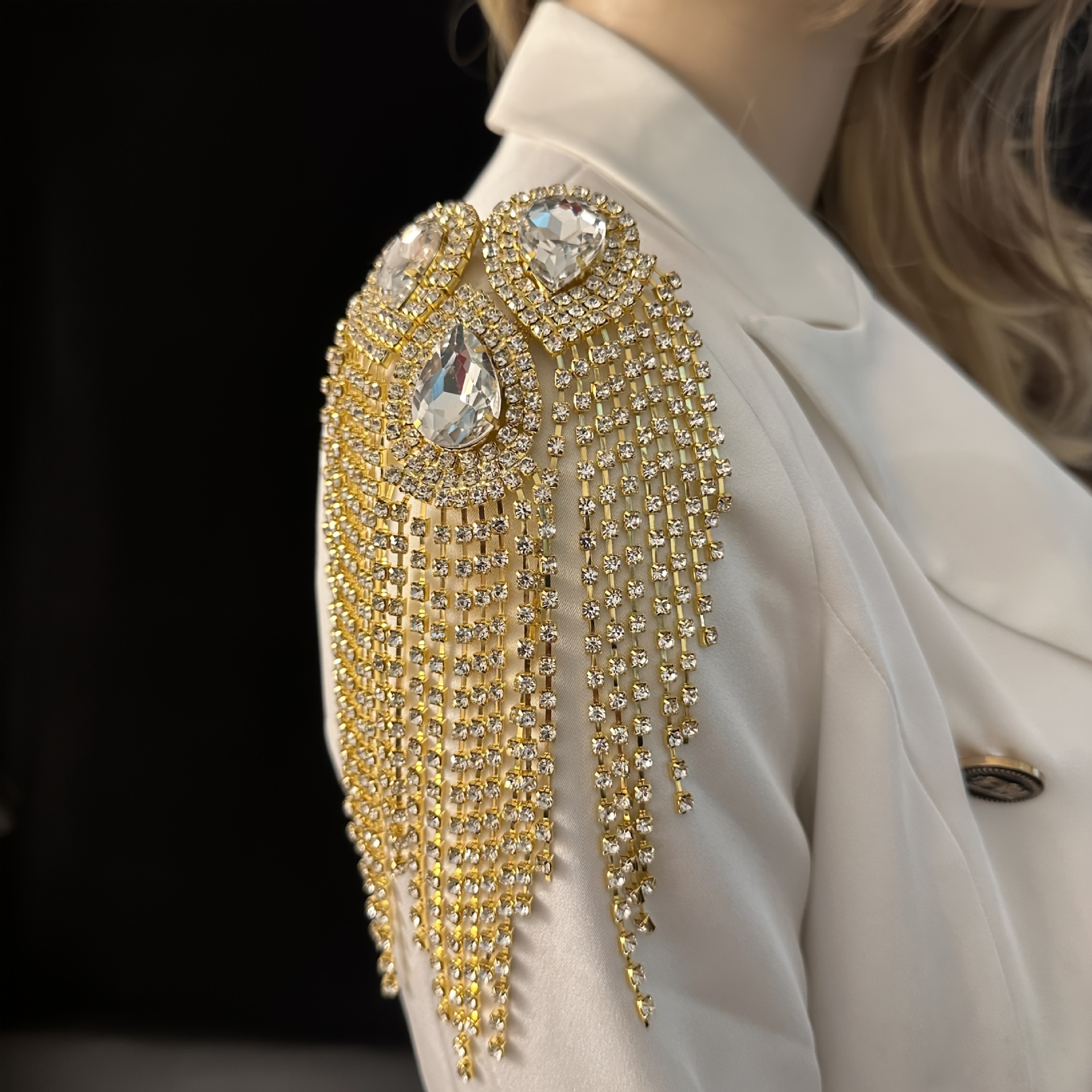 Large Size Waterdrop Tassel Di - Body Jewelry Diamond のレビューと価格