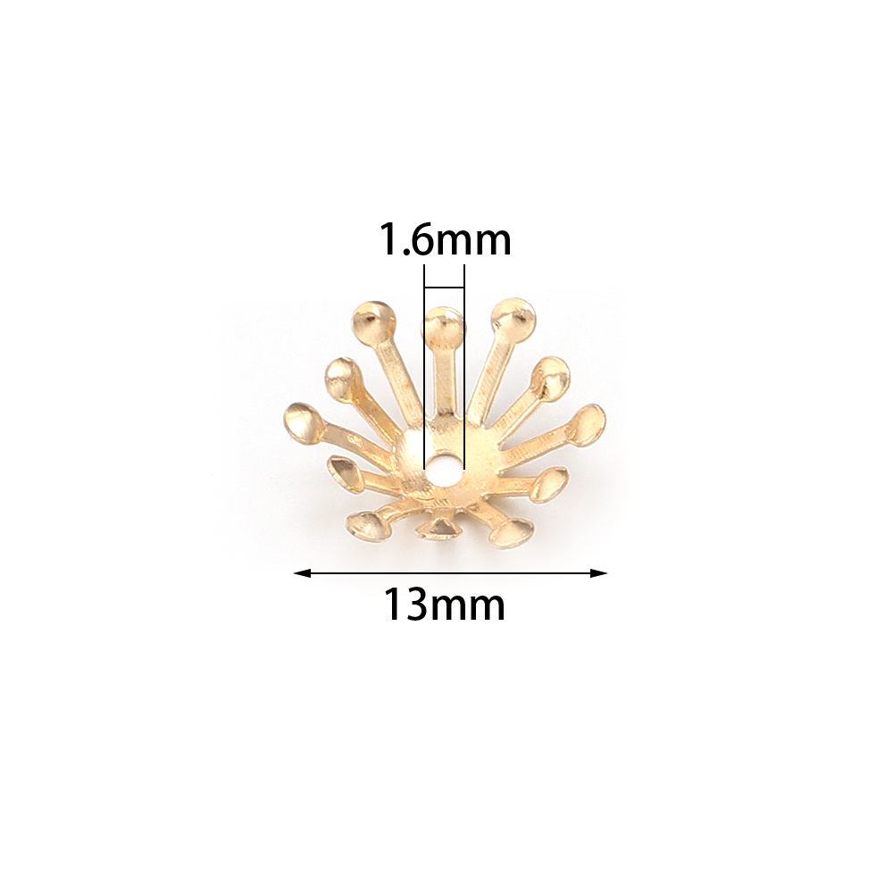 100Pcs Diameter 13MM Gold Colo - Body Jewelry Wholesale のレビューと価格