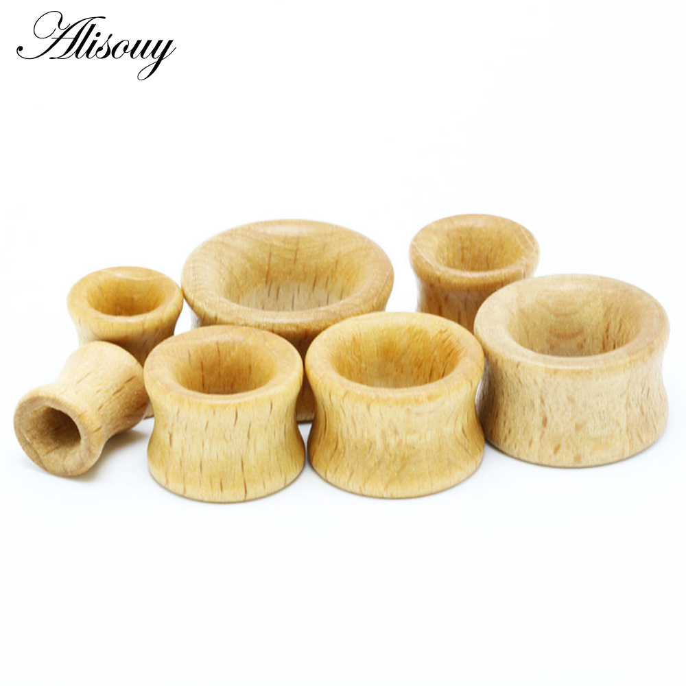 1PC Fashion Ear Plugs Wood Fle - Body Jewelry Ear Plugs のレビューと価格
