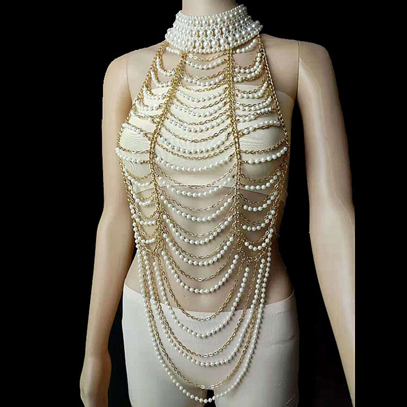 Vintage Multilayer Pearl Neckl - Body Jewelry Brands のレビューと価格