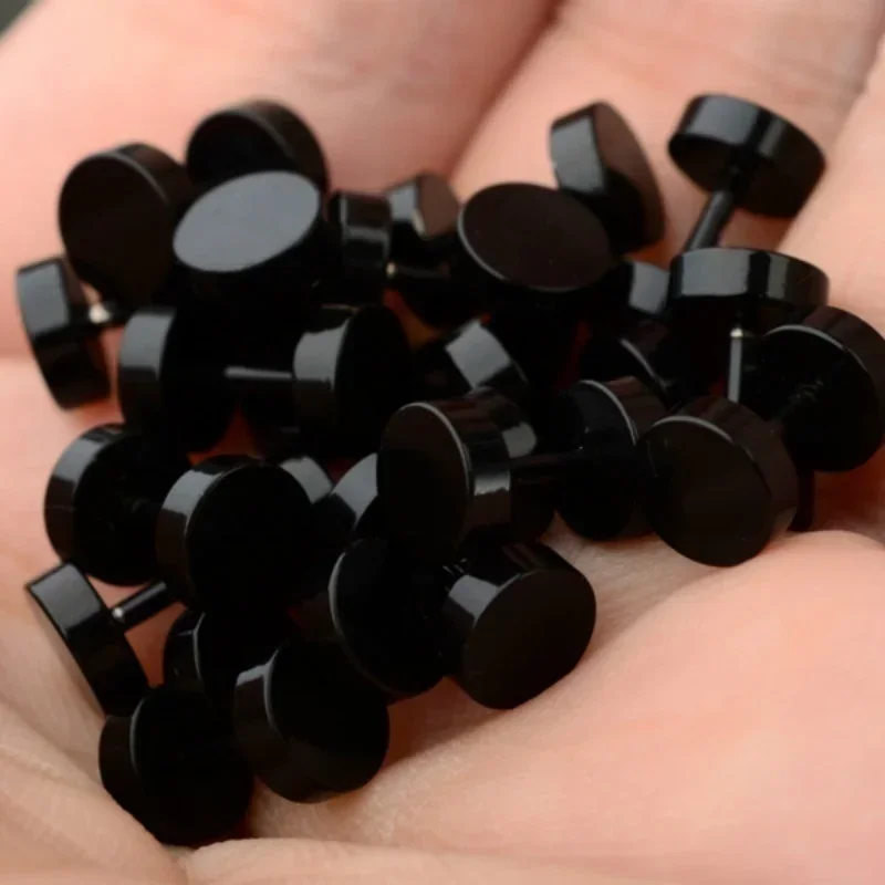 2 Pcs/1 SetBlack Stainless Ste - Body Jewelry Ear Plugs のレビューと価格