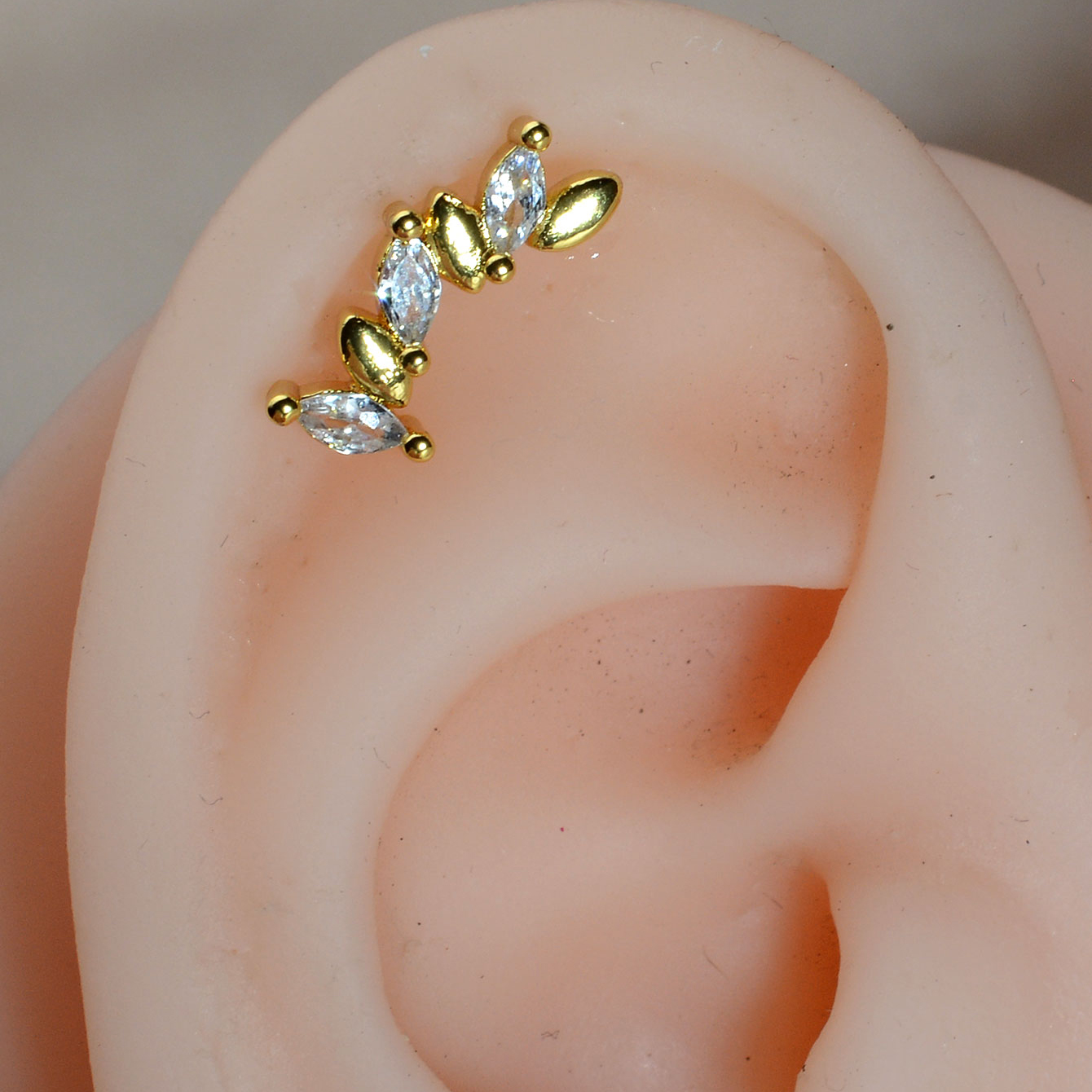 1PC Stainless Steel Star Flowe - Body Jewelry Flat Back のレビューと価格