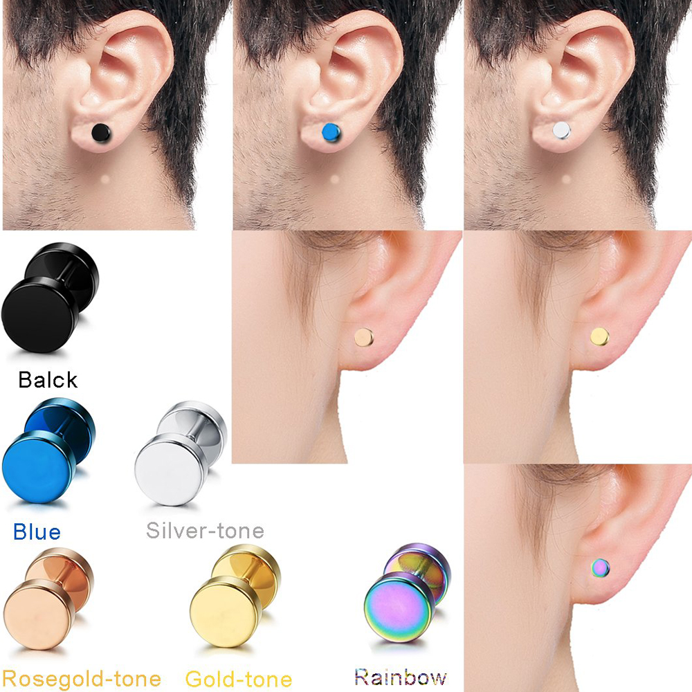 1 Pair/6 Pairs Stainless Steel - Body Jewelry Ear Plugs のレビューと価格