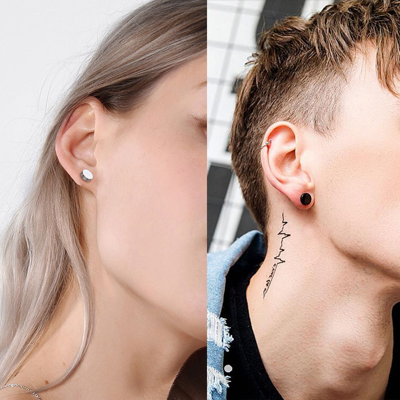 1 Pair/6 Pairs Stainless Steel - Body Jewelry Ear Plugs のレビューと価格