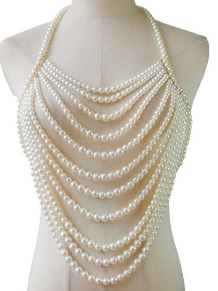 Sexy Multi-Layer Pearl Necklac - Body Jewelry Brands のレビューと価格