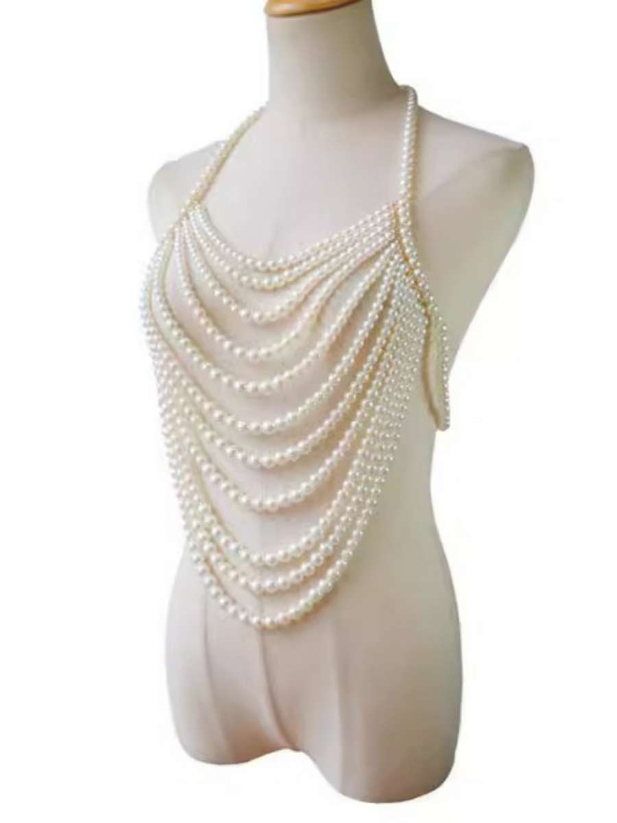 Sexy Multi-Layer Pearl Necklac - Body Jewelry Brands のレビューと価格