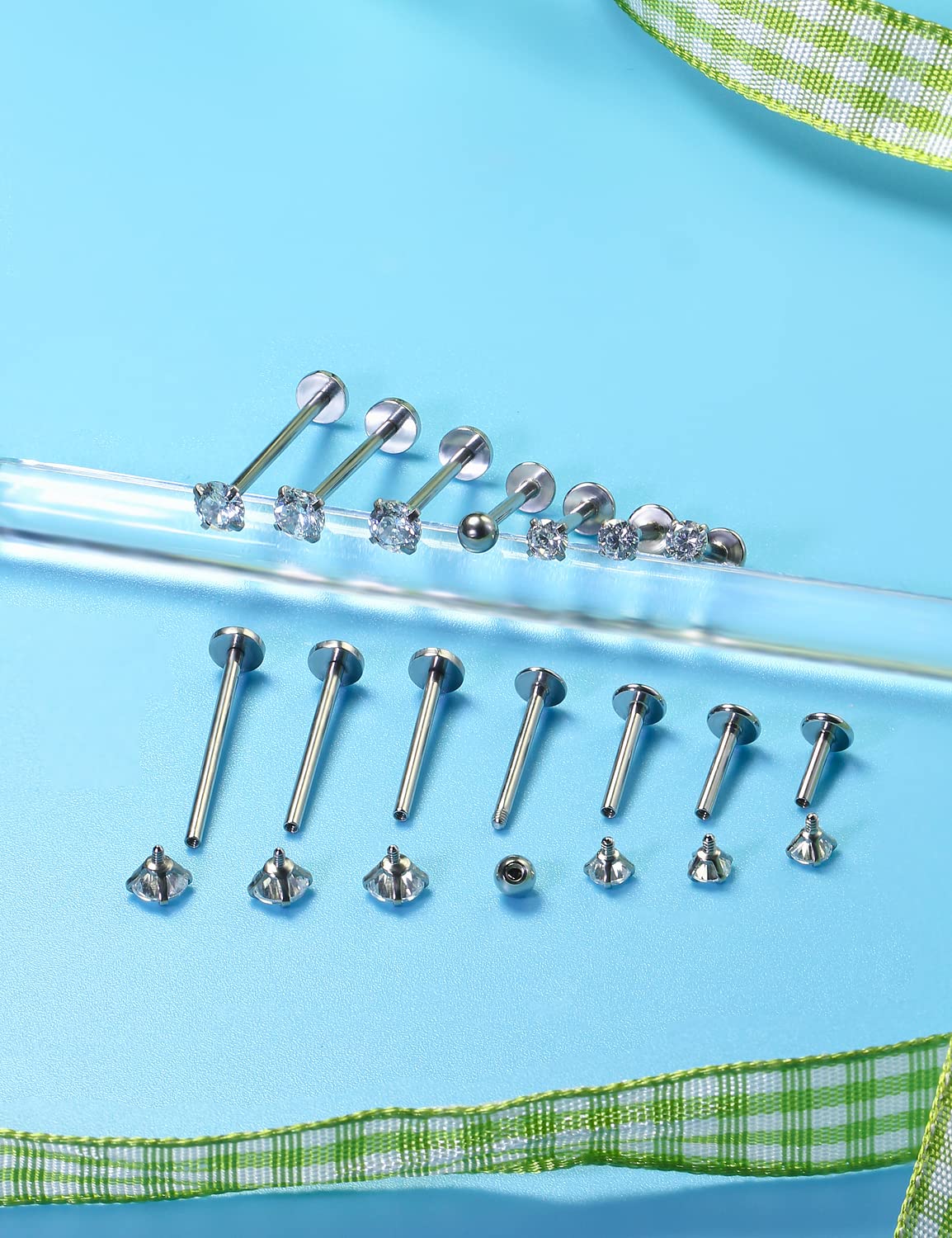 16G Different Sizes Flat Back  - Body Jewelry Flat Back のレビューと価格