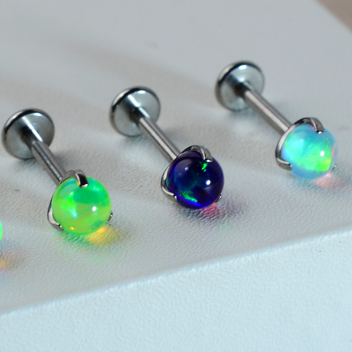 1PC Ttianium Steel Piercing La - Body Jewelry Flat Back のレビューと価格