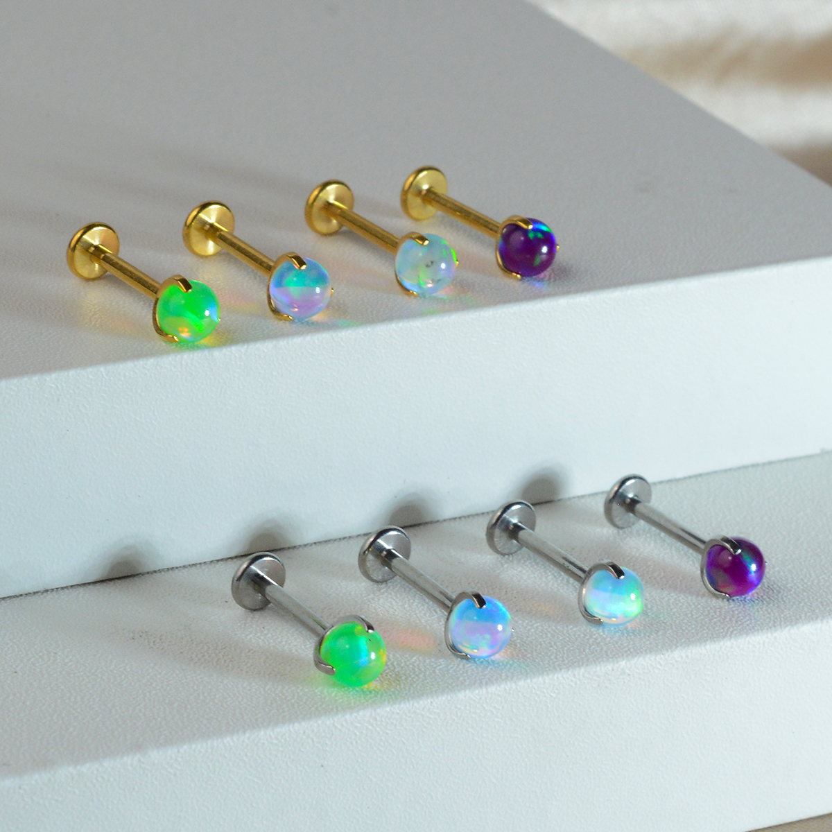 1PC Ttianium Steel Piercing La - Body Jewelry Flat Back のレビューと価格