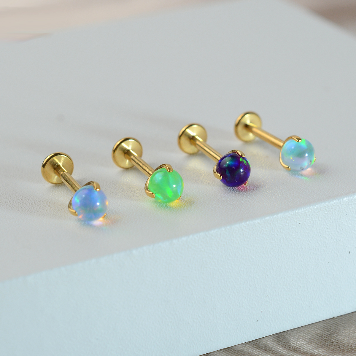 1PC Ttianium Steel Piercing La - Body Jewelry Flat Back のレビューと価格