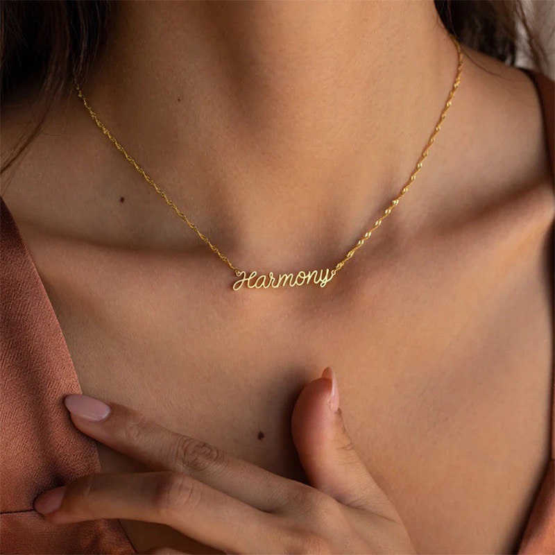 Custom Name Water Ripple Neckl - Body Jewelry Wholesale のレビューと価格