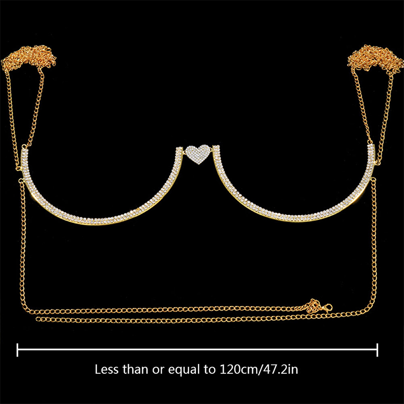 Stonefans Heart Rhinestone Che - Body Jewelry Chest のレビューと価格