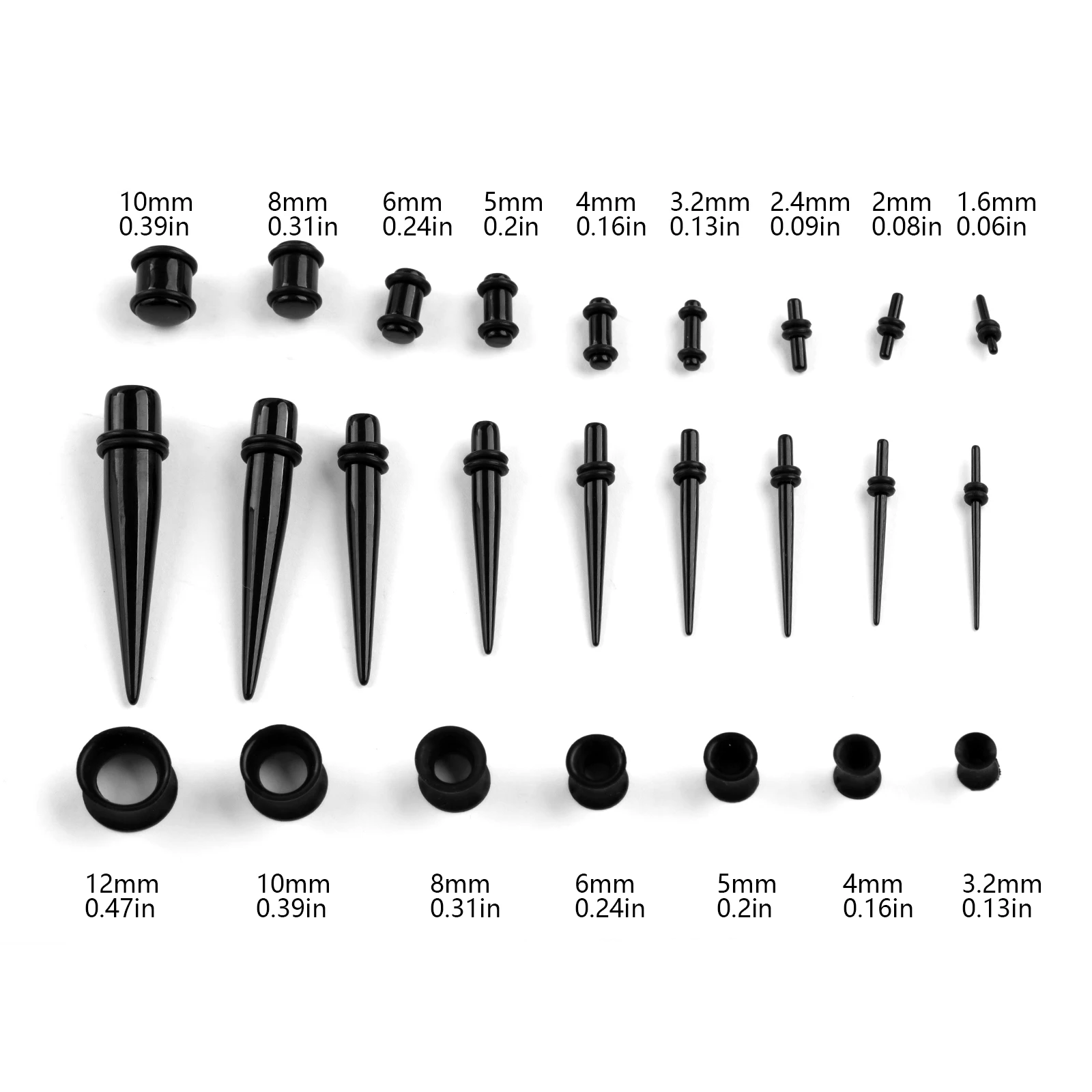 36/50pcs/Set Acrylic Ear Pierc - Body Jewelry Ear Plugs のレビューと価格