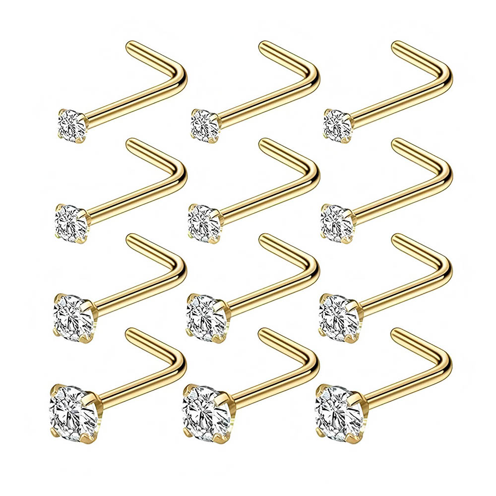 12-Piece Full Set 316L Hypoall - Body Jewelry Diamond のレビューと価格