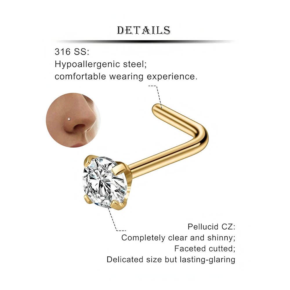 12-Piece Full Set 316L Hypoall - Body Jewelry Diamond のレビューと価格