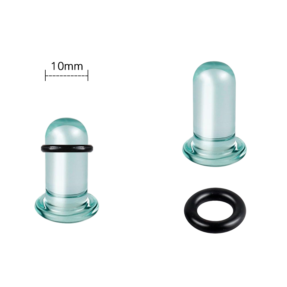 1Pair Glass Ear Tunnels and Pl - Body Jewelry Ear Plugs のレビューと価格